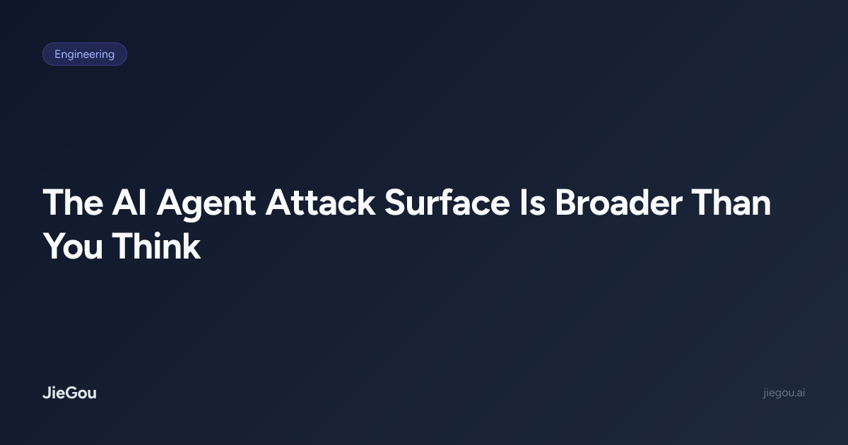 The AI Agent Attack Surface Is Broader Than You Think | JieGou