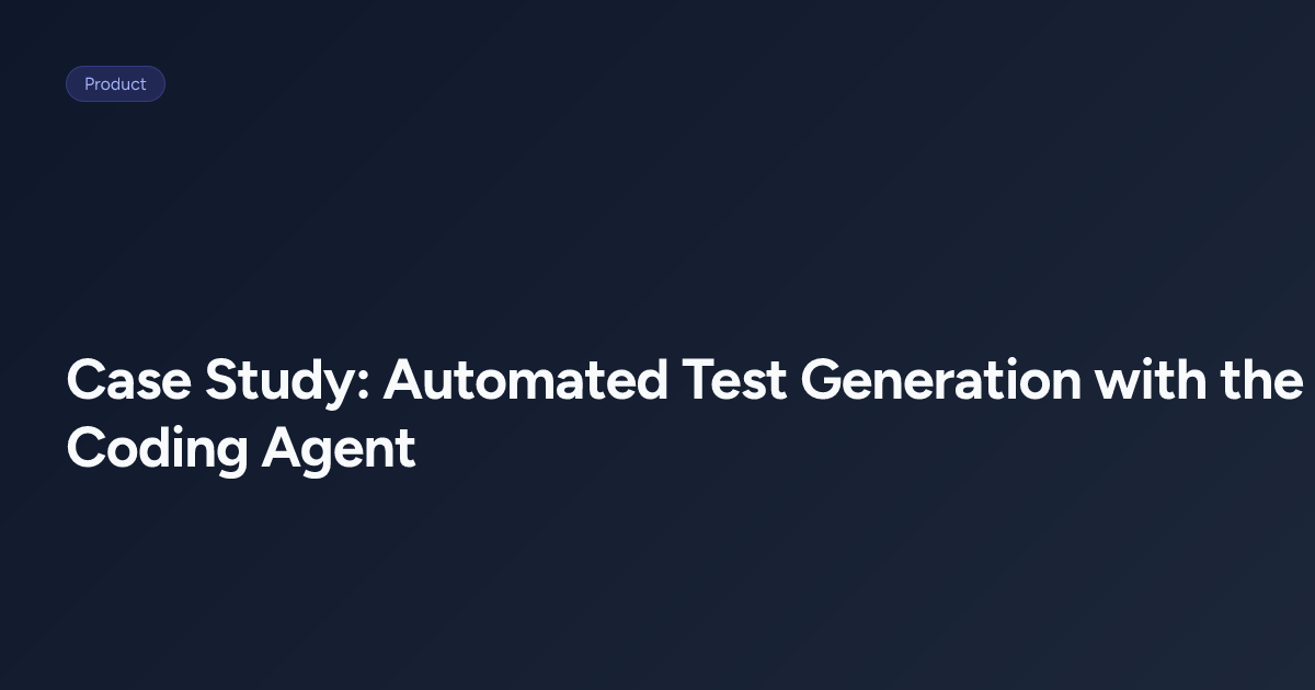 Case Study: Automated Test Generation with the Coding Agent | JieGou