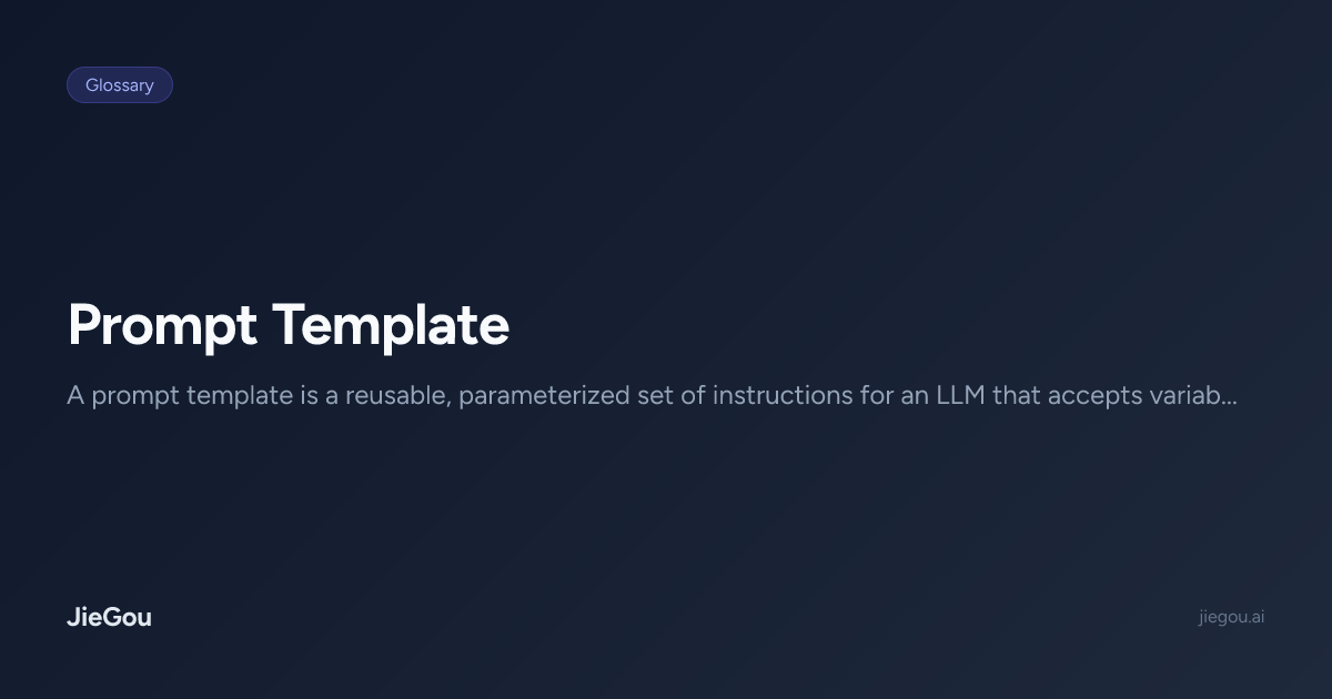 What Is a Prompt Template? — Reusable AI Instructions | JieGou